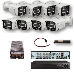 پک  8 دوربین مداربسته فول اچ دی 4k مناسب کارخانه و ساختمان و آپارتمان